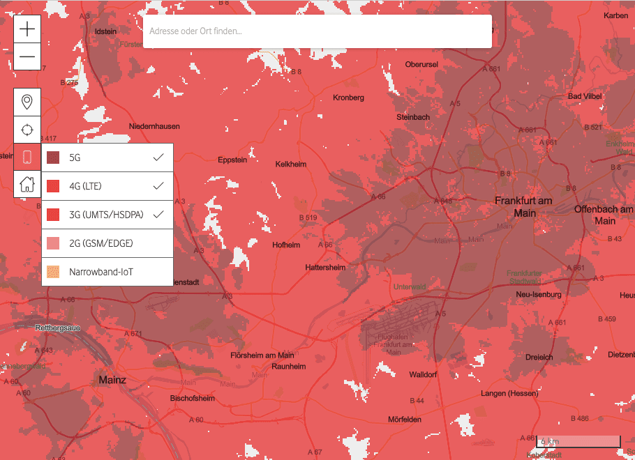 vodafone network coverage Germany